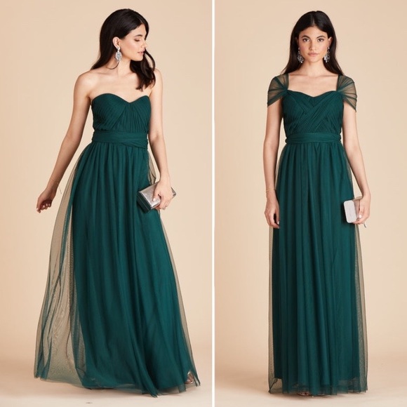 *NWT* Birdy Grey Christina Convertible Dress in Tulle Emerald Green Size M - Picture 1 of 17